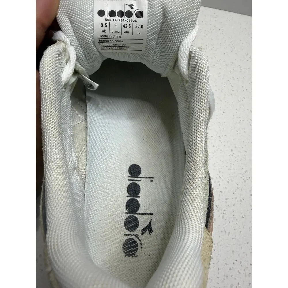 Diadora N90515 Men's Shoes Size 9 Mute White Rugby Tan